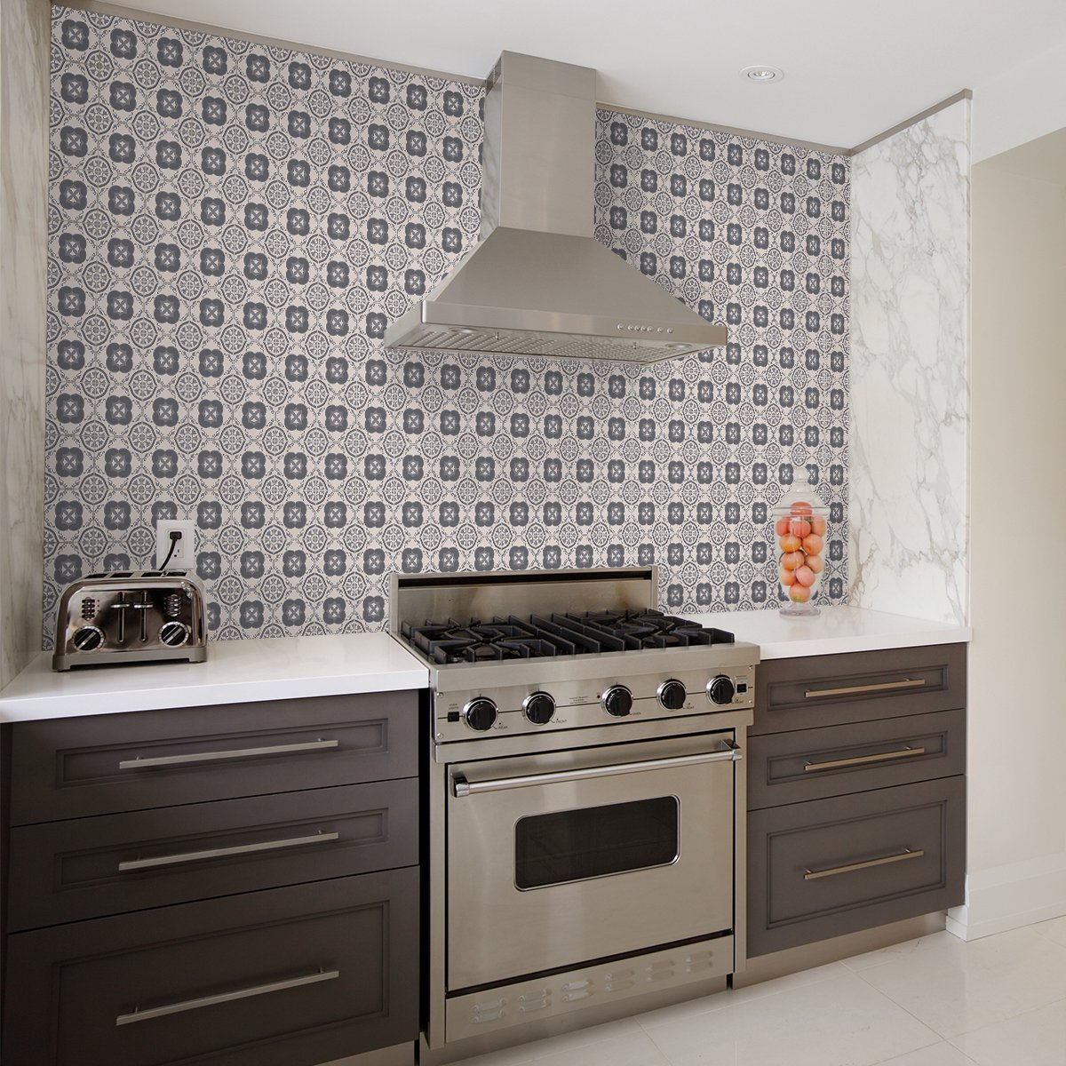 Ambiance Sticker Zelfklevende tegelmuurstickers voor keuken en badkamer - 60 Eduardo Azulejo tegelstickers - 60 stickers 10x10cm Multi color