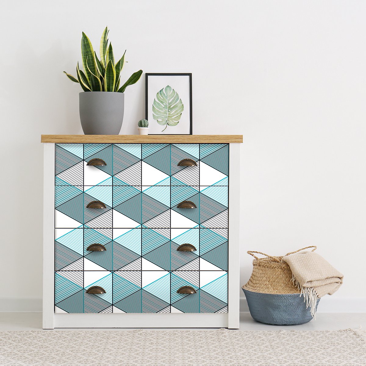 Ambiance Sticker Scandinavische meubelsticker van Thunbergk, 40 x 60 cm Multi color