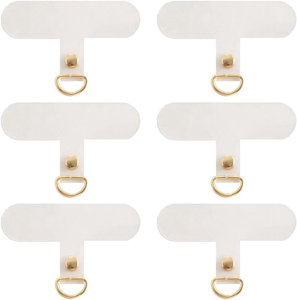 Telefoonkoord Pads - Reserveonderdelen voor Koorden - 6 stuks - Transparant - PVC