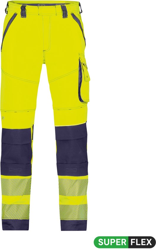 Pantalon stretch à haute visibilité avec poches genoux bol