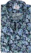 Chemise MARVELIS coupe moderne - popeline - motif vert - Sans repassage - Col : 41