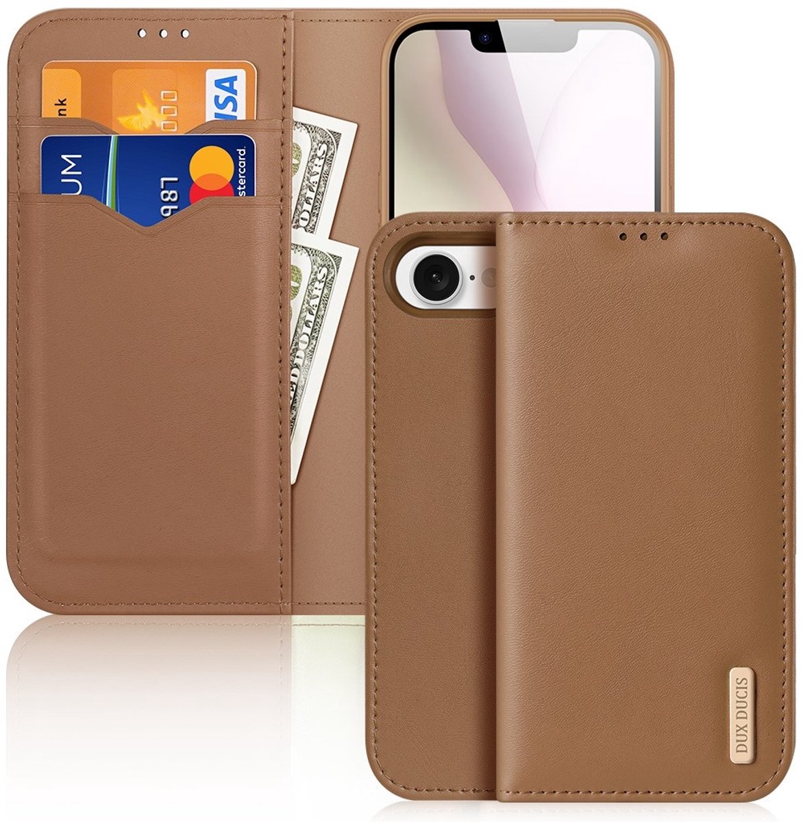Dux Ducis - Telefoonhoesje geschikt voor Apple iPhone 16E - Hivo Series Case - Bruin