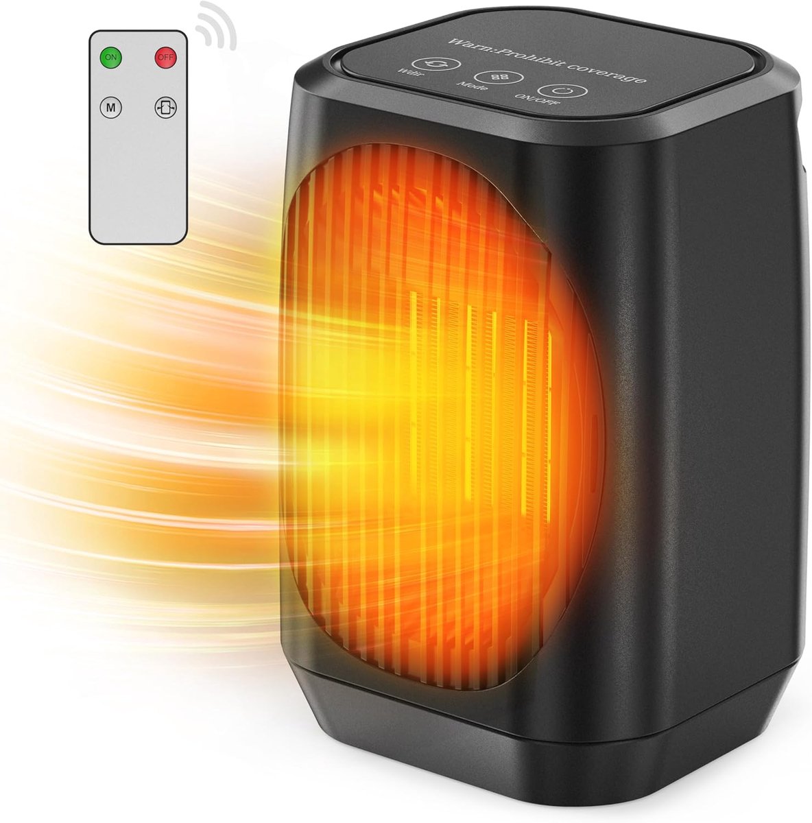 Oscillerende Draagbare Elektrische Verwarming met 3 Modi - Compacte Mini-verwarming voor Kantoor en Thuis