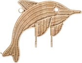 Crochet mural en rotin Cokos Flip the Dolphin, taille moyenne