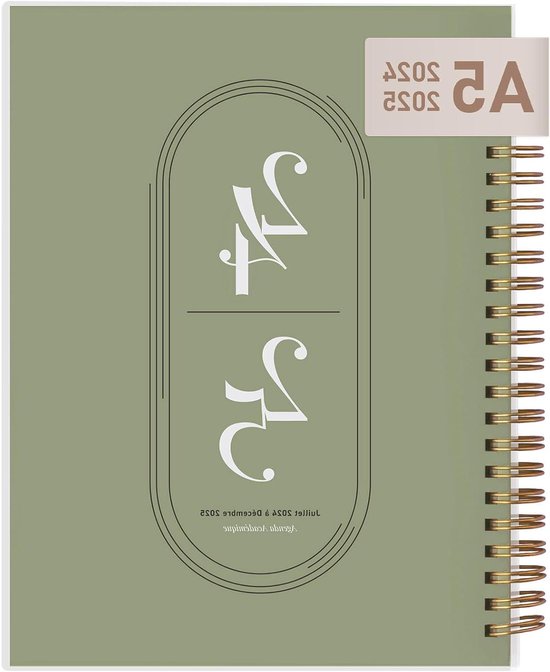 LEUCHTTURM1917 370729 Academische weekplanner medium (A5) 2025, 18 maanden ( 07.2024-12.2025), hardcover, Sky, Engels