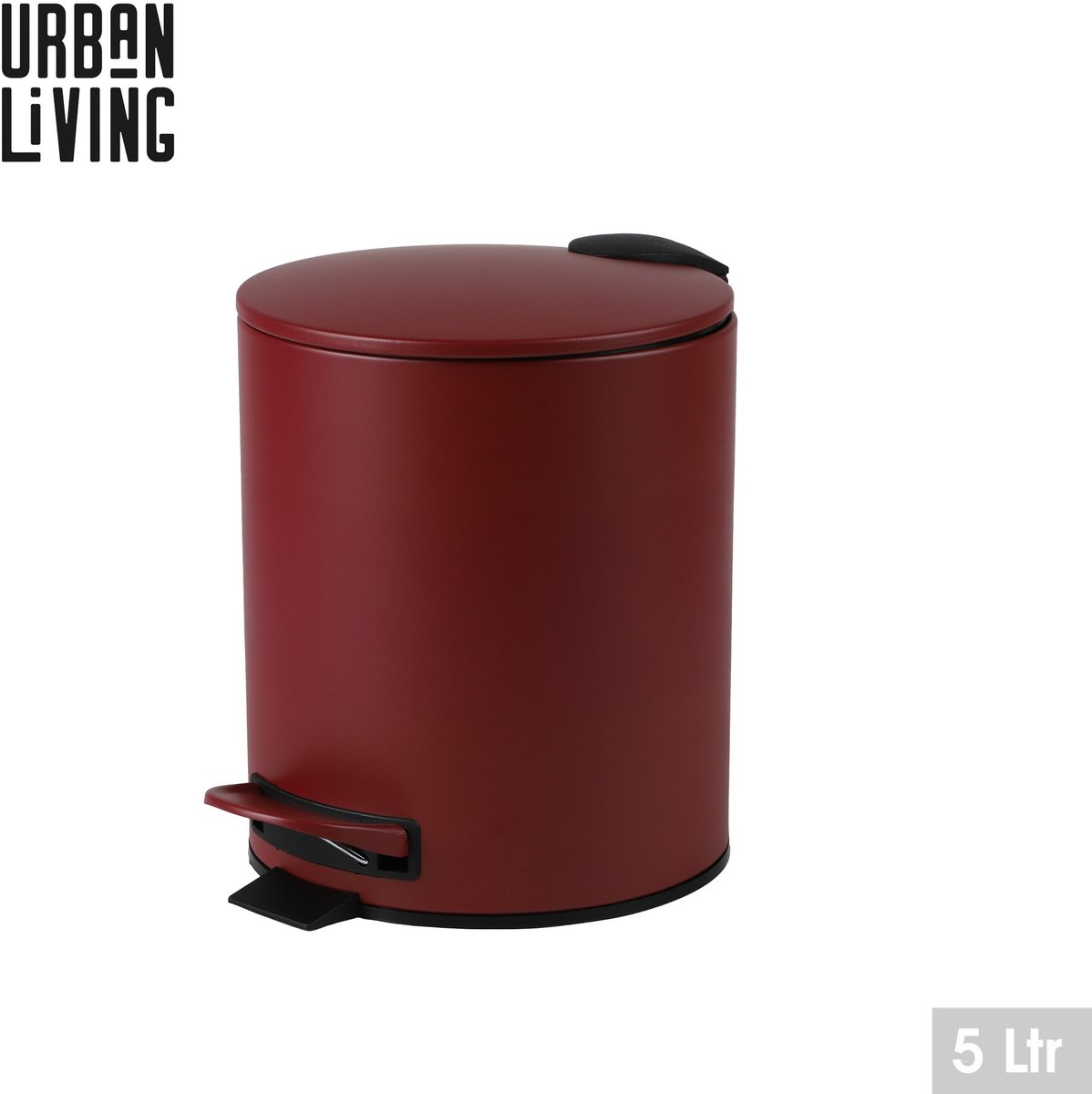 "SCARLET" BADKAMERAFVALBAK 5L MET PEDAAL EN SOFT-CLOSE SLUITING D21XH26CM