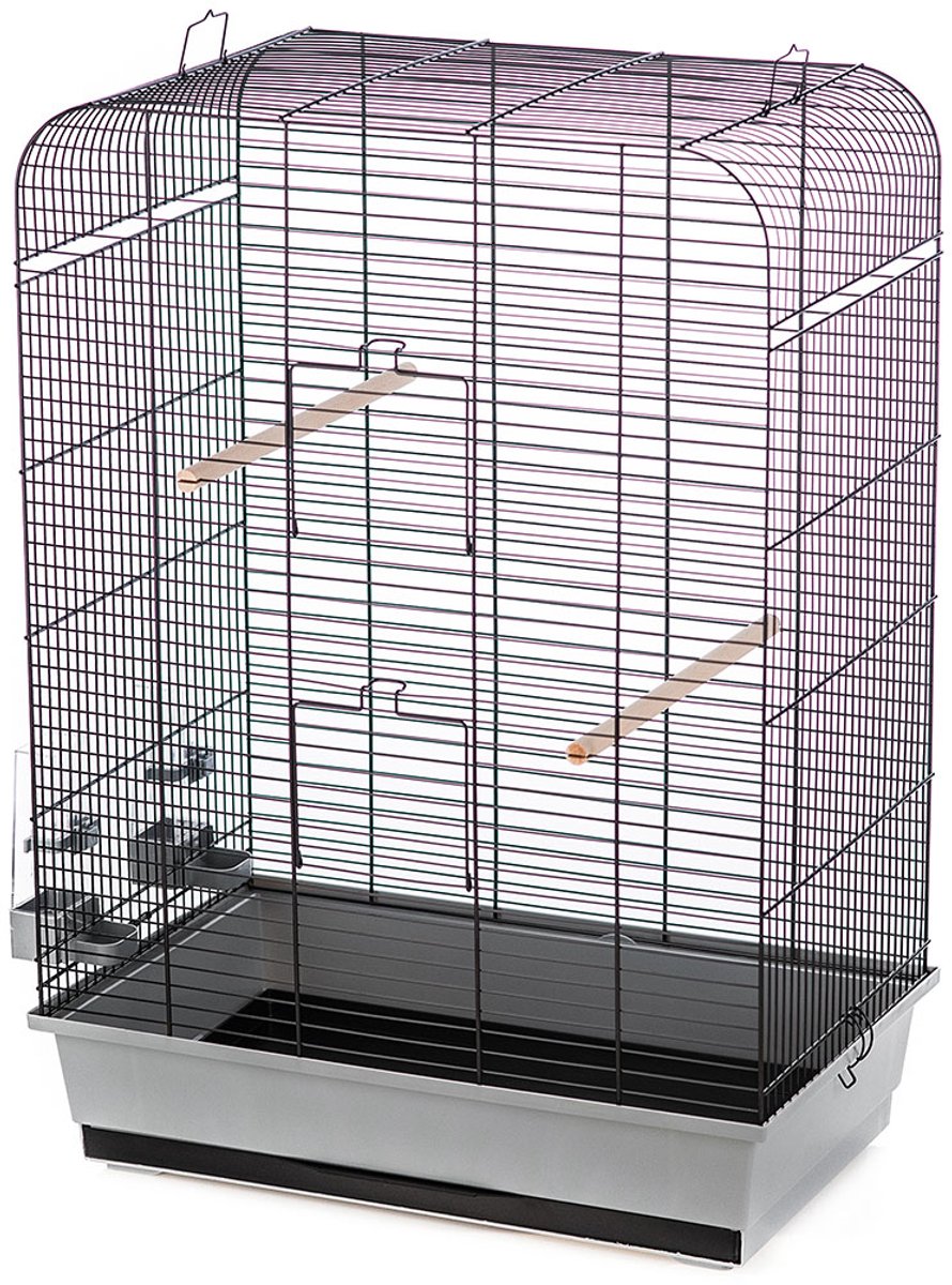 Vogelkooi - Parkietenkooi - kanarie kooi - exotenkooi - Zwart - 54 x 34 x 75 cm