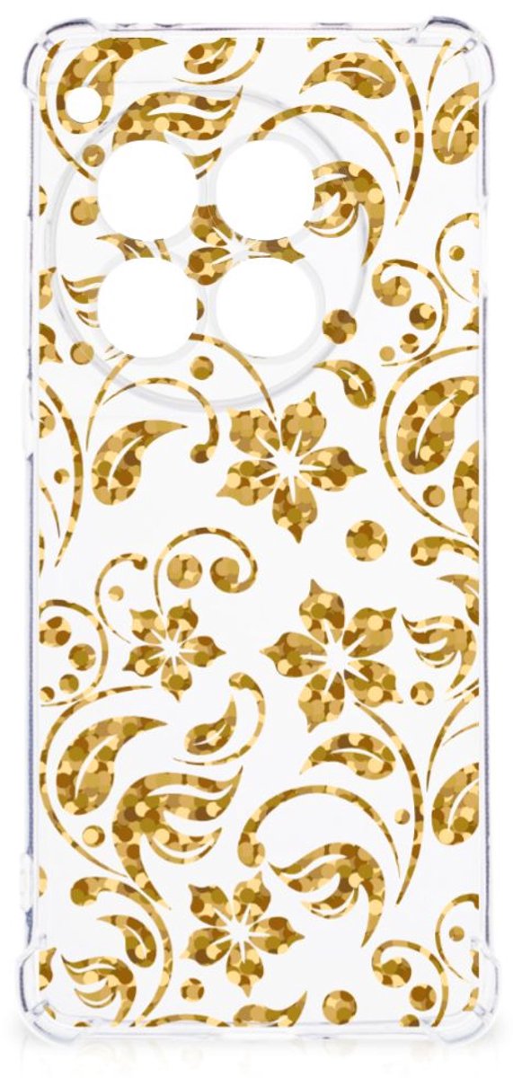 OnePlus 12 Case Gouden Bloemen