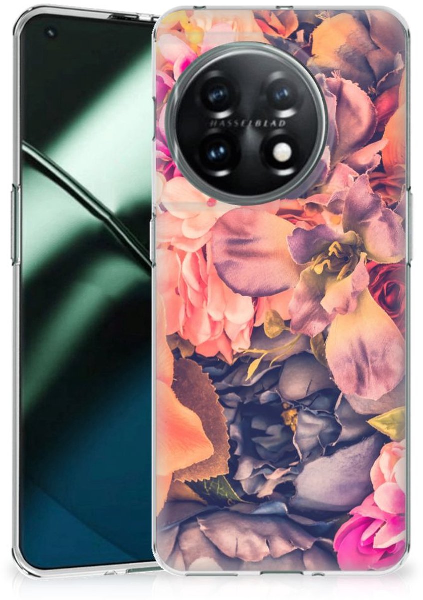 Back Cover voor OnePlus 11 TPU Case Bosje Bloemen