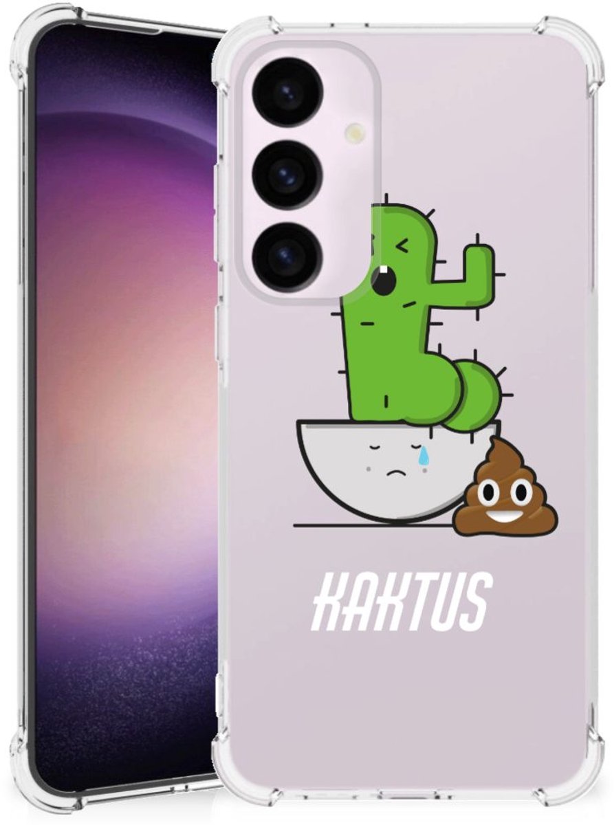 Samsung Galaxy S24 Plus Stevig Bumper Hoesje Cactus Poo
