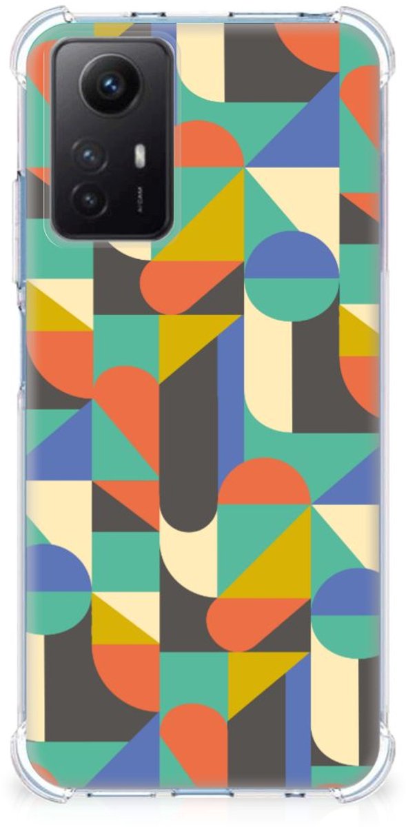 Xiaomi Redmi Note 12s Doorzichtige Silicone Hoesje Funky Retro