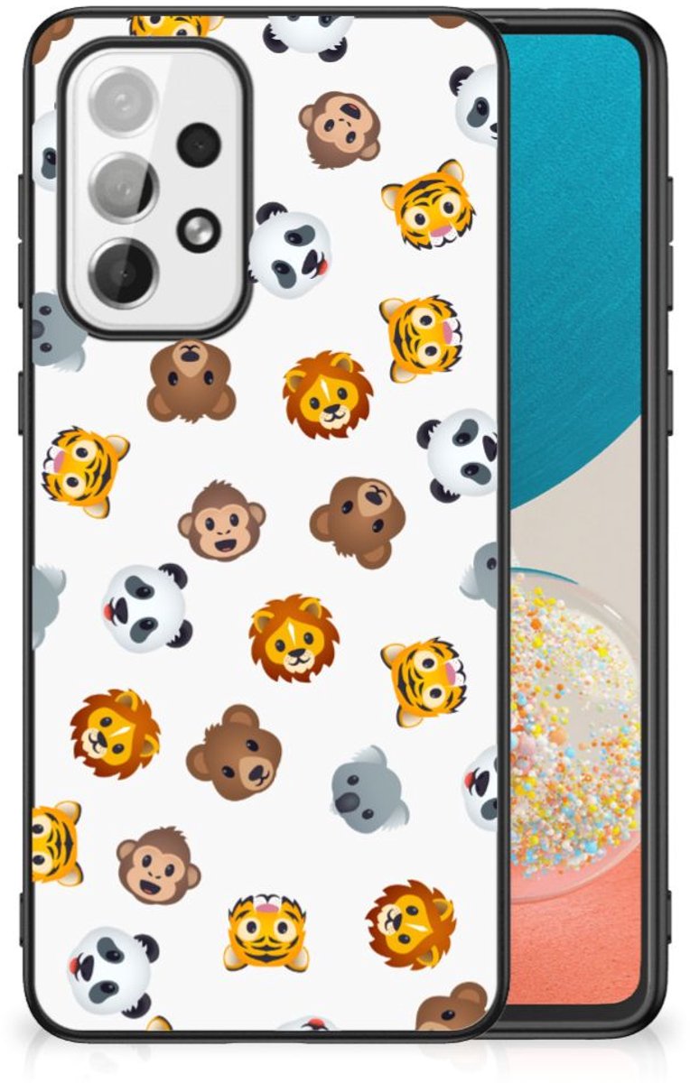 Back Case voor Samsung Galaxy A73 Dieren Emojis