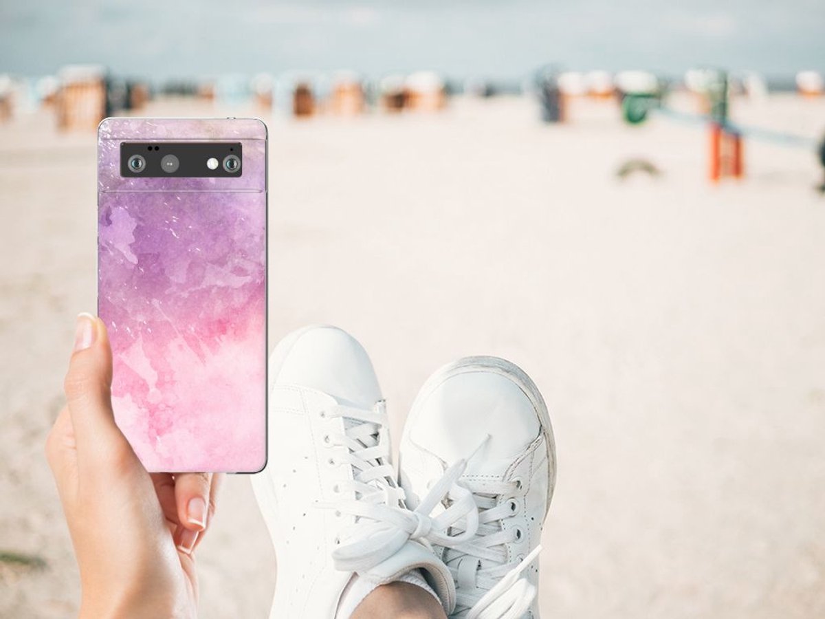 Hoesje maken Google Pixel 6 Pink Purple Paint