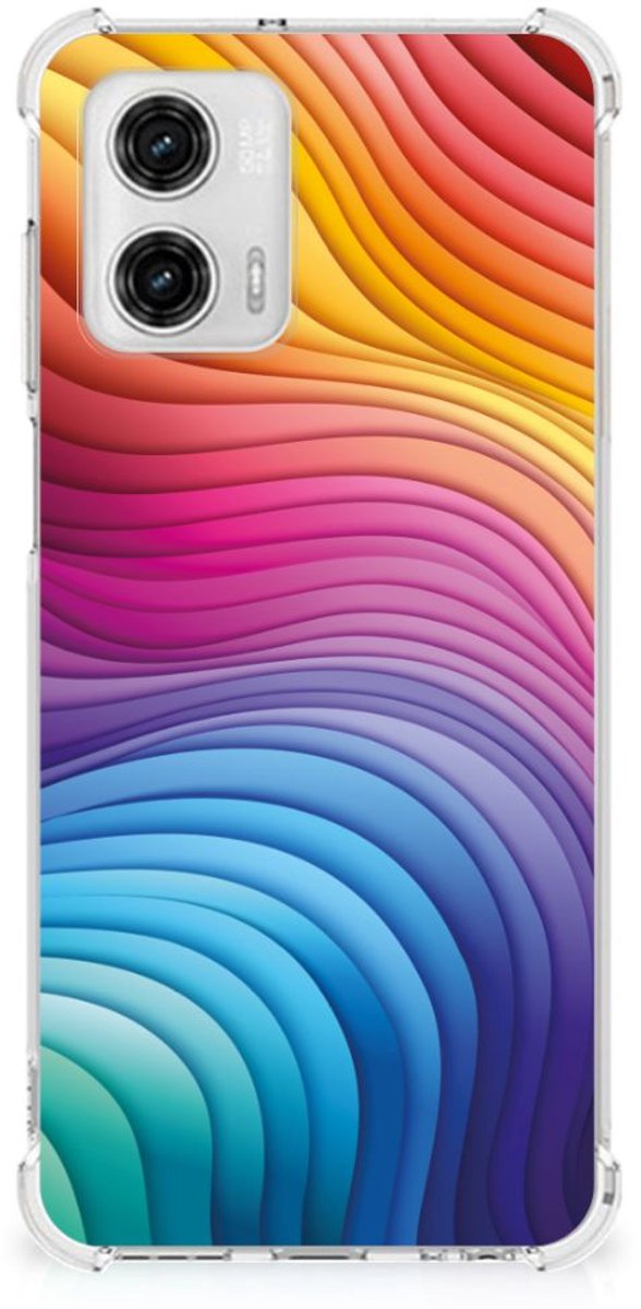 Shockproof Case voor Motorola Moto G73 Regenboog