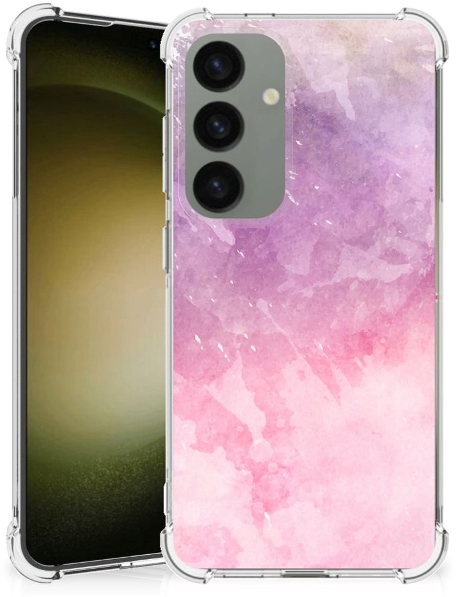 Back Cover voor Back Cover Samsung Galaxy S24 Pink Purple Paint