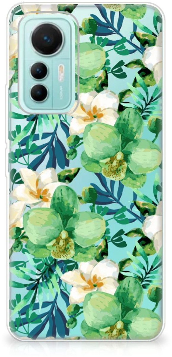 Xiaomi 12 Lite TPU Case Orchidee Groen
