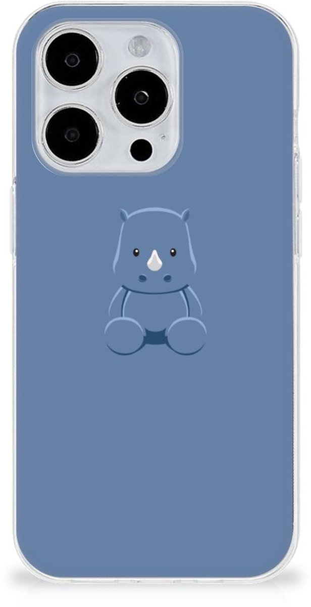 iPhone 15 Pro Telefoonhoesje met Naam Baby Rhino