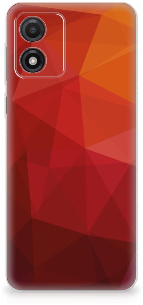 TPU Hoesje voor Motorola Moto E13 Polygon Red