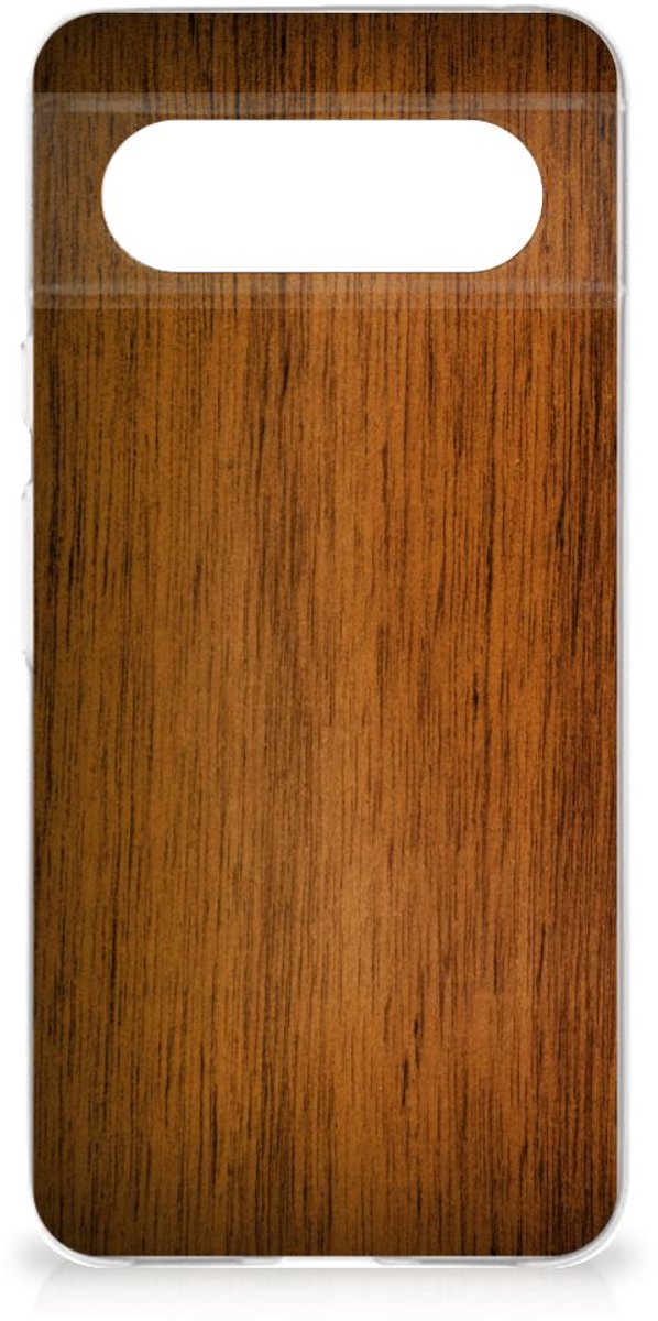 Back Cover voor Google Pixel 8 Bumper Hoesje Donker Hout