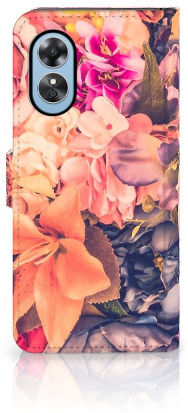Housse Coque pour OPPO A17 Coque Téléphone Bouquet De Fleurs Cadeau pour le cadeau d'anniversaire de la mère