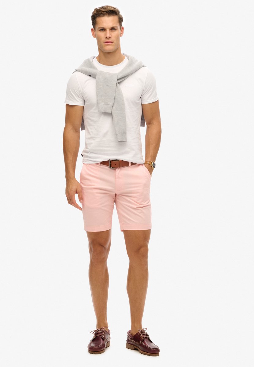 Superdry Chinoshort met stretch Heren Korte broeken Roze
