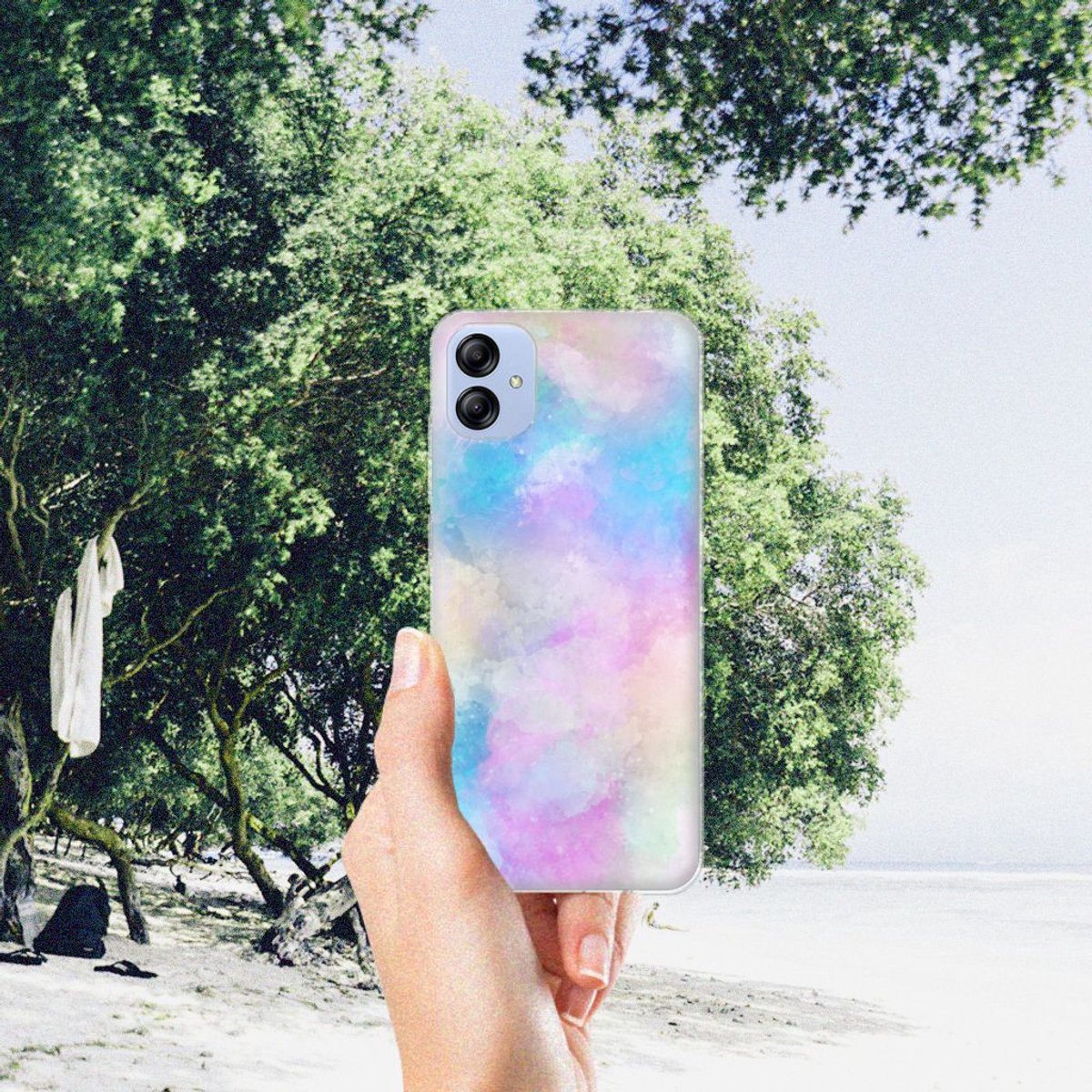 Hoesje maken Samsung Galaxy A04e Watercolor Light