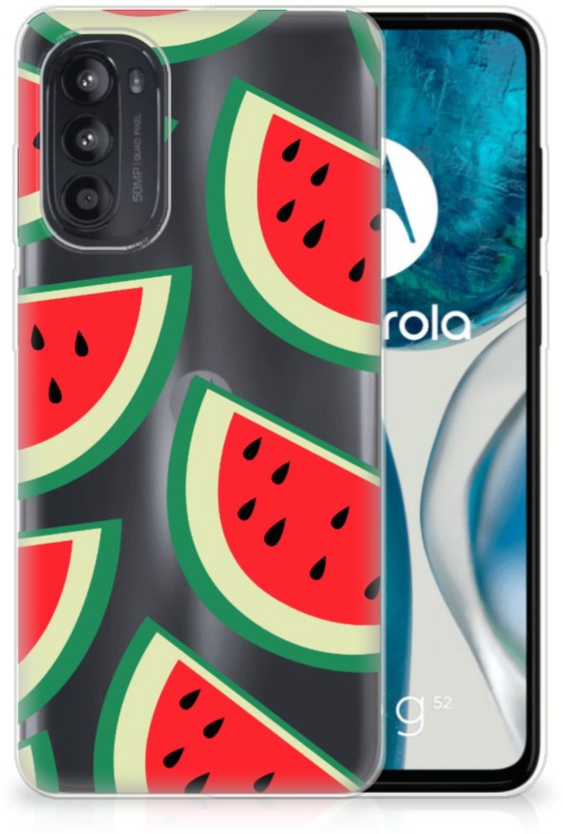 TPU Hoesje voor Motorola Moto G52/G82 Siliconen Case Watermelons