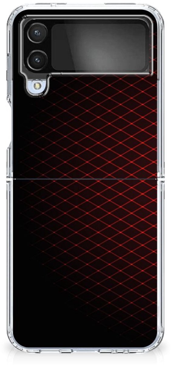 Samsung Galaxy Z Flip 4 TPU bumper Geruit Rood