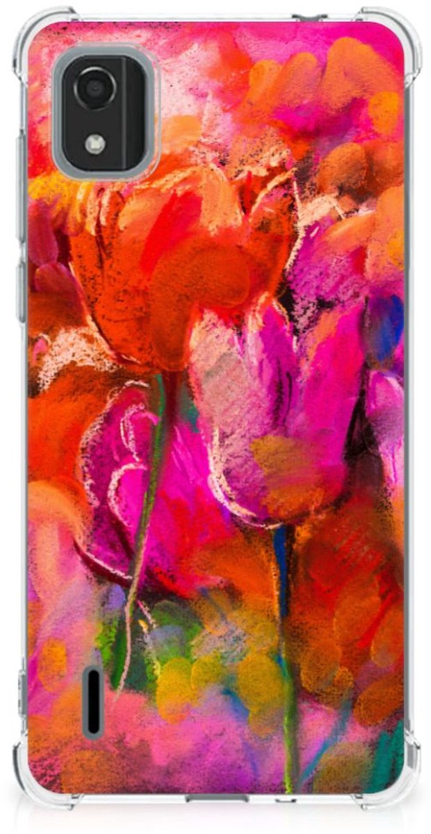 Back Cover Nokia C2 2nd Edition Tulips
