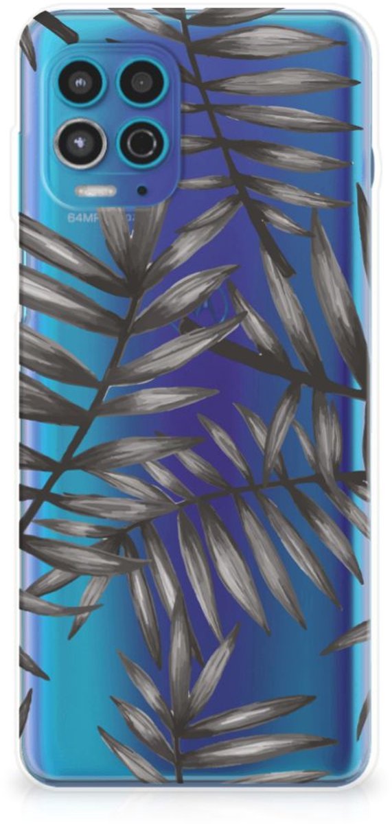 Back Cover voor Motorola Moto G100 TPU Case Leaves Grey