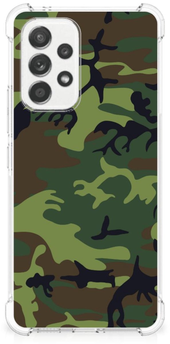 Samsung Galaxy A53 5G Doorzichtige Silicone Hoesje Army Dark