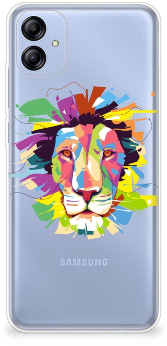 Samsung Galaxy A04e Telefoonhoesje met Naam Lion Color