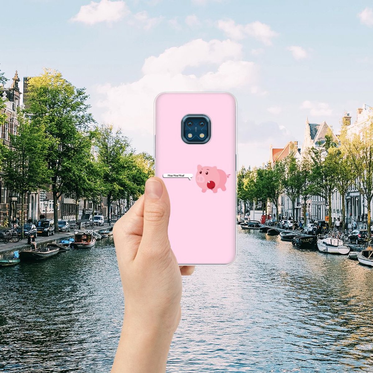Nokia XR20 Telefoonhoesje met Naam Pig Mud