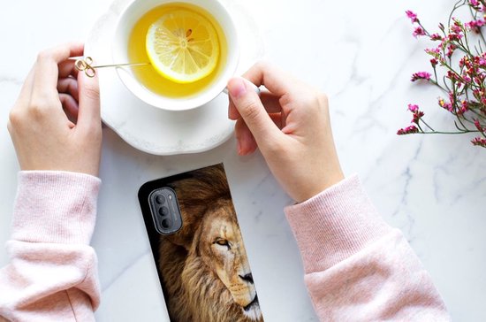 Étui support Motorola Moto G31 | Etui Smart Cover G41 Lion