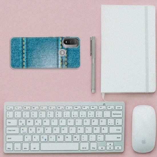 Coque Téléphone pour Motorola Moto E20 | E40 TPU Bumper Silicone Étui Housse Jeans