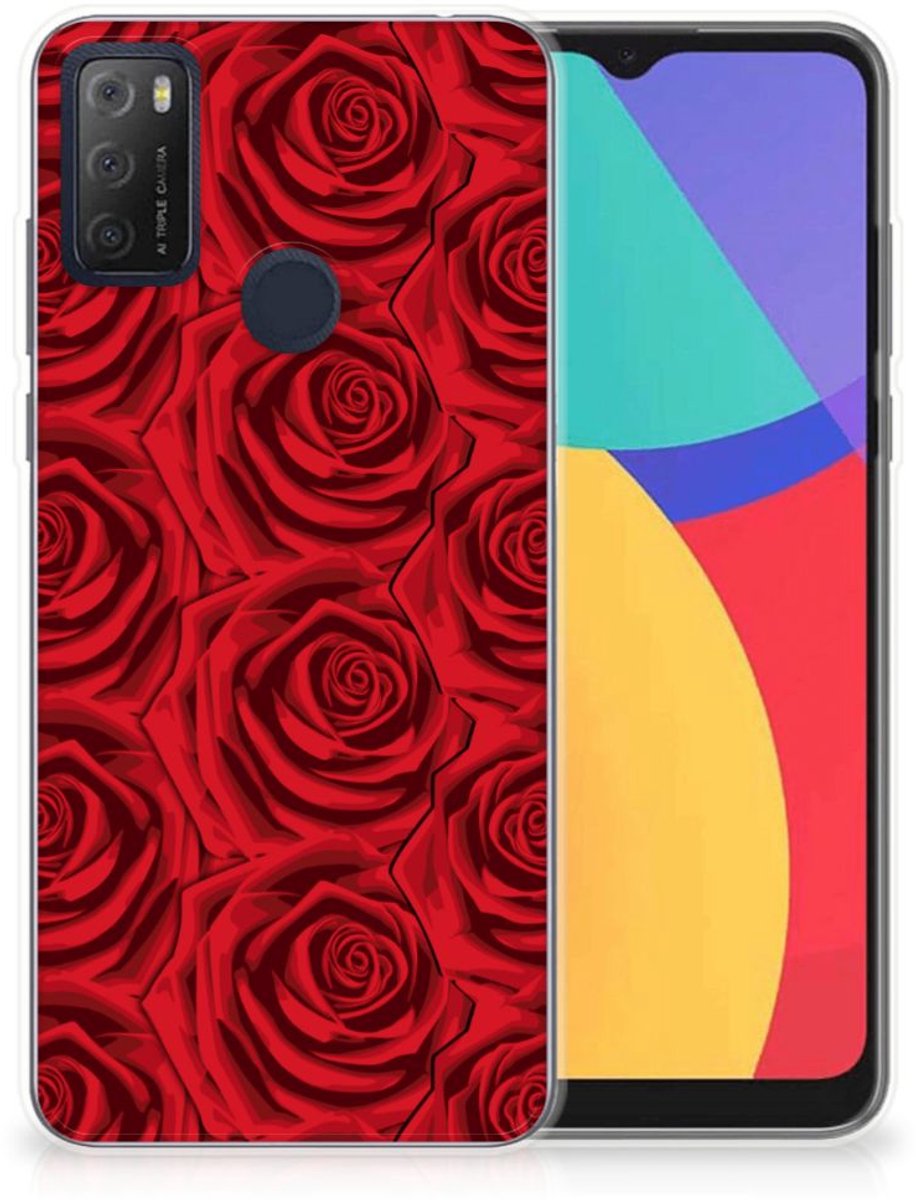 Alcatel 1S (2021) TPU Case Red Roses