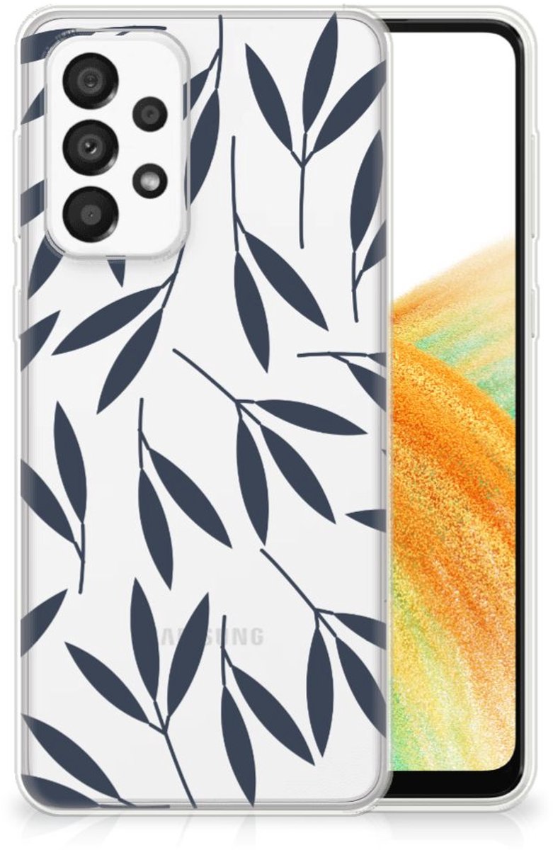 Samsung Galaxy A33 5G TPU Case Leaves Blue