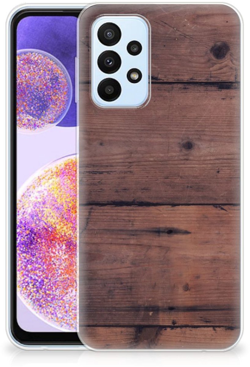 Samsung Galaxy A23 Bumper Hoesje Old Wood