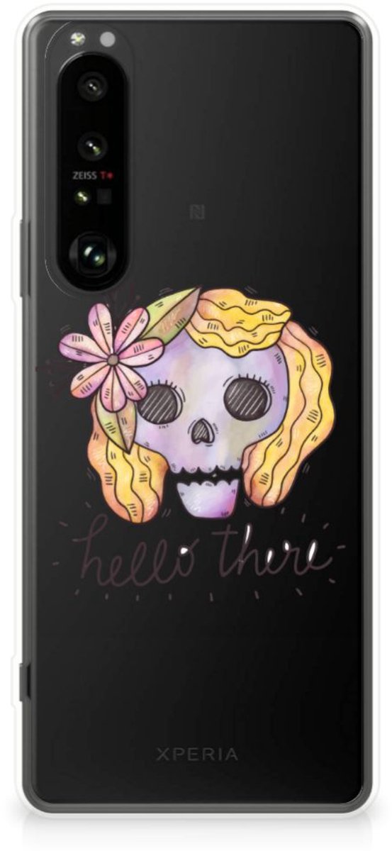 Silicone Back Case Sony Xperia 1 III Boho Skull
