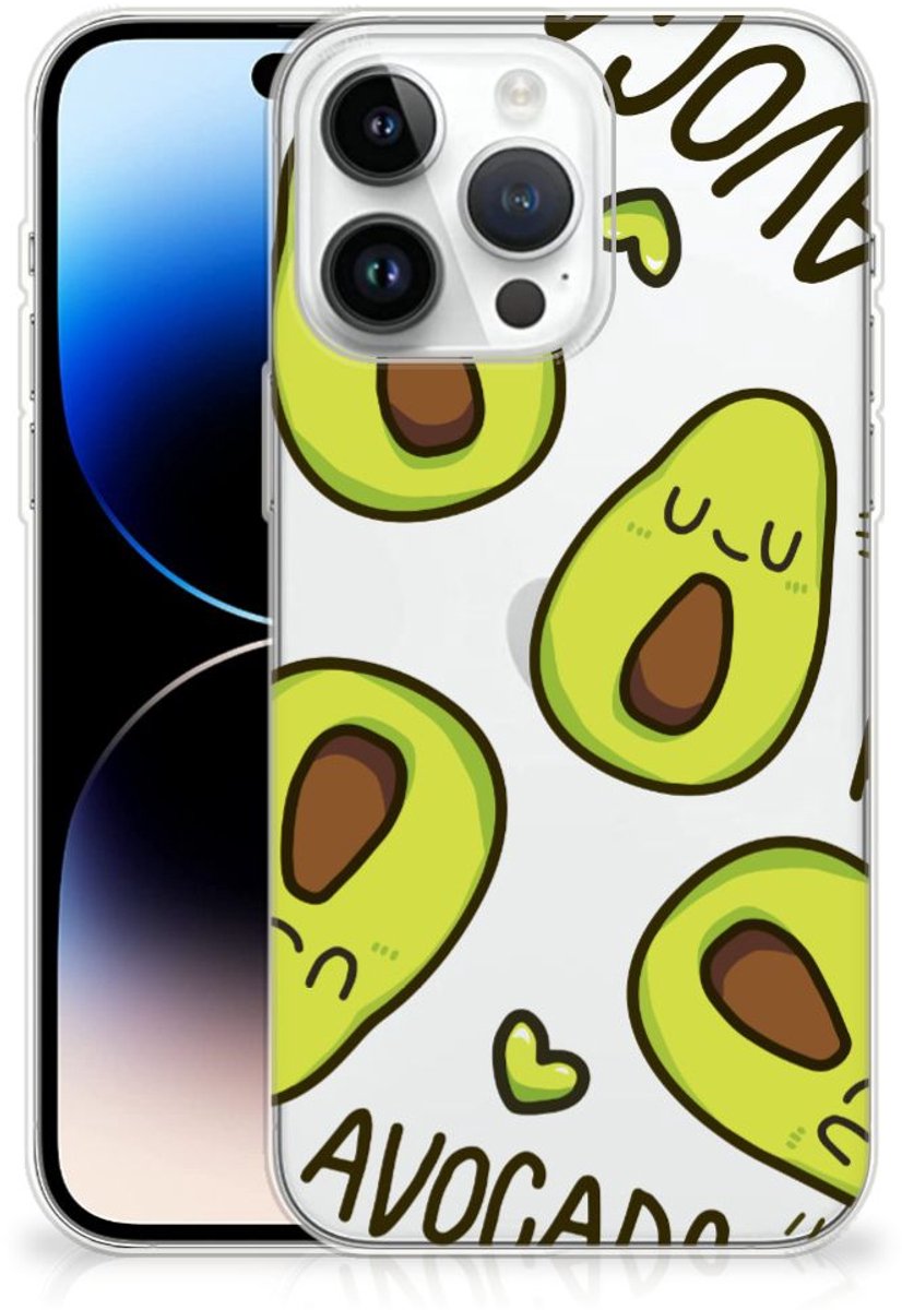 iPhone 14 Pro Max Telefoonhoesje met Naam Avocado Singing