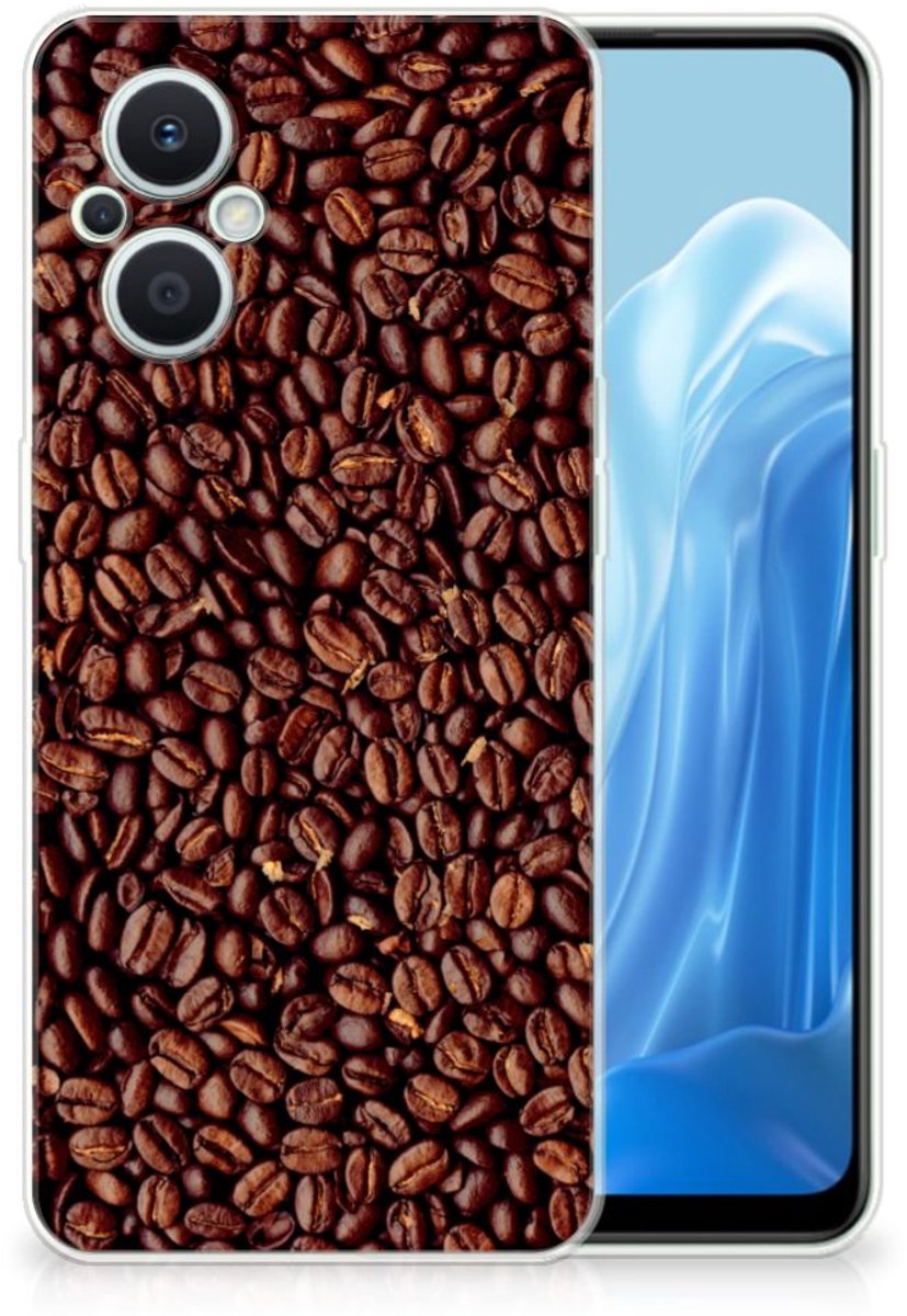 OPPO Reno8 Lite Siliconen Case Koffiebonen