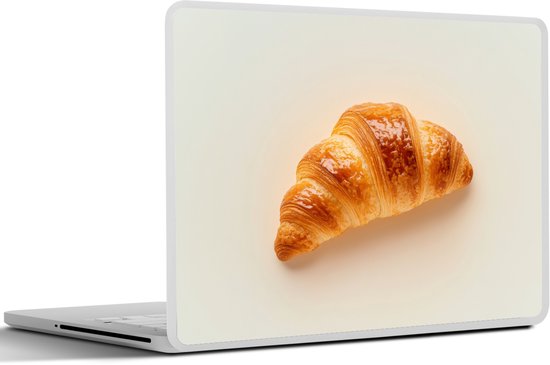 Laptop sticker - 15.6 inch - Croissant - Brood - Beige - 36x27,5cm - Laptopstickers - Laptop skin - Cover