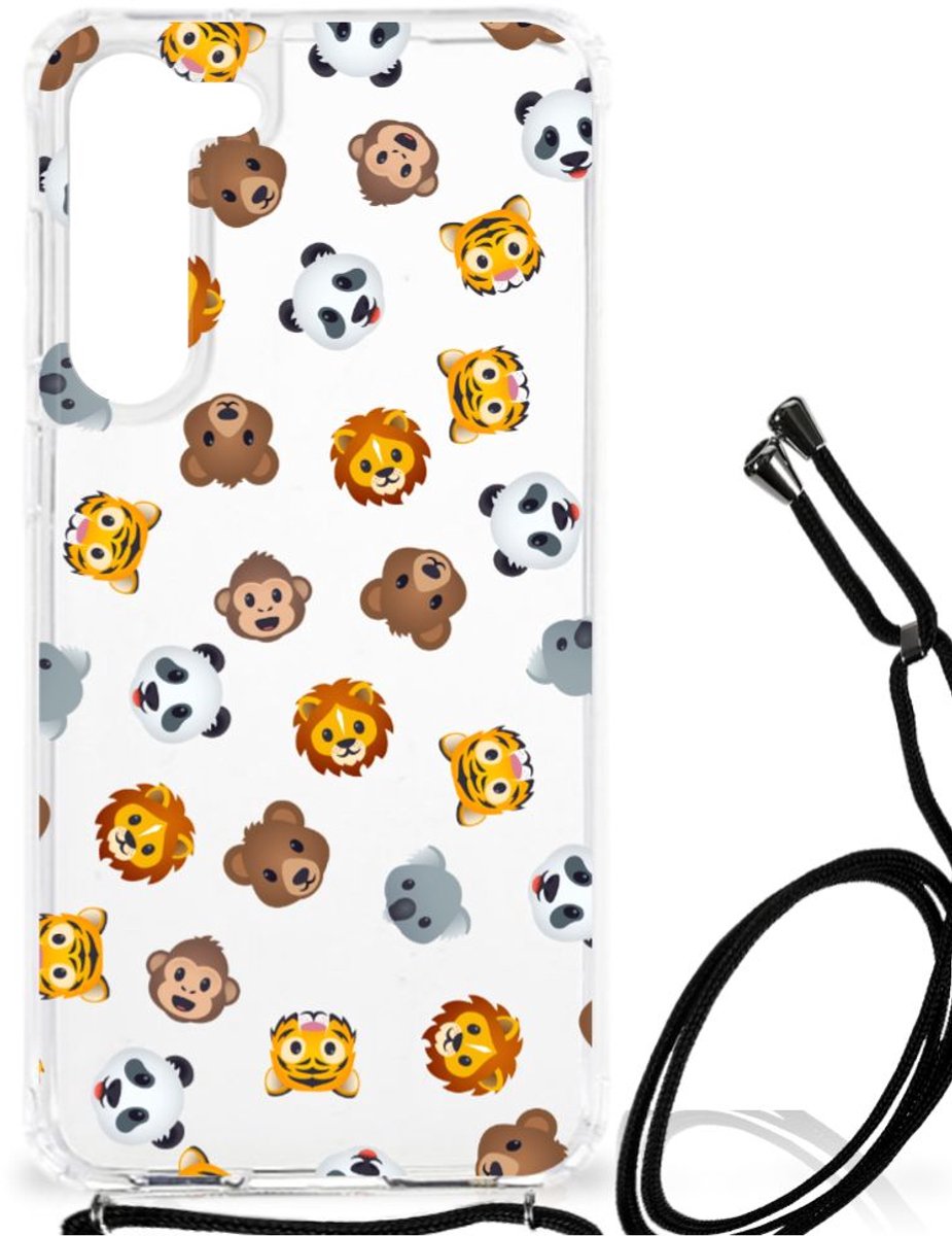 Doorzichtige Silicone Hoesje voor Samsung Galaxy S23 Plus Dieren Emojis