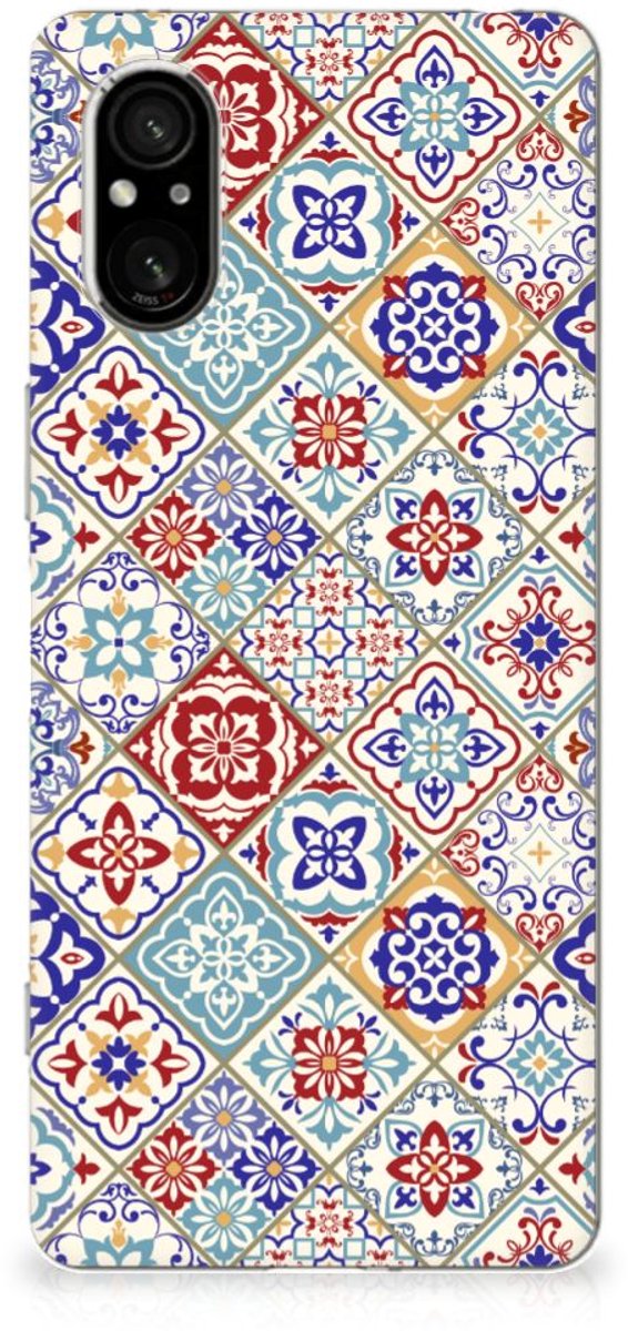 Sony Xperia 5 V TPU Siliconen Hoesje Tiles Color