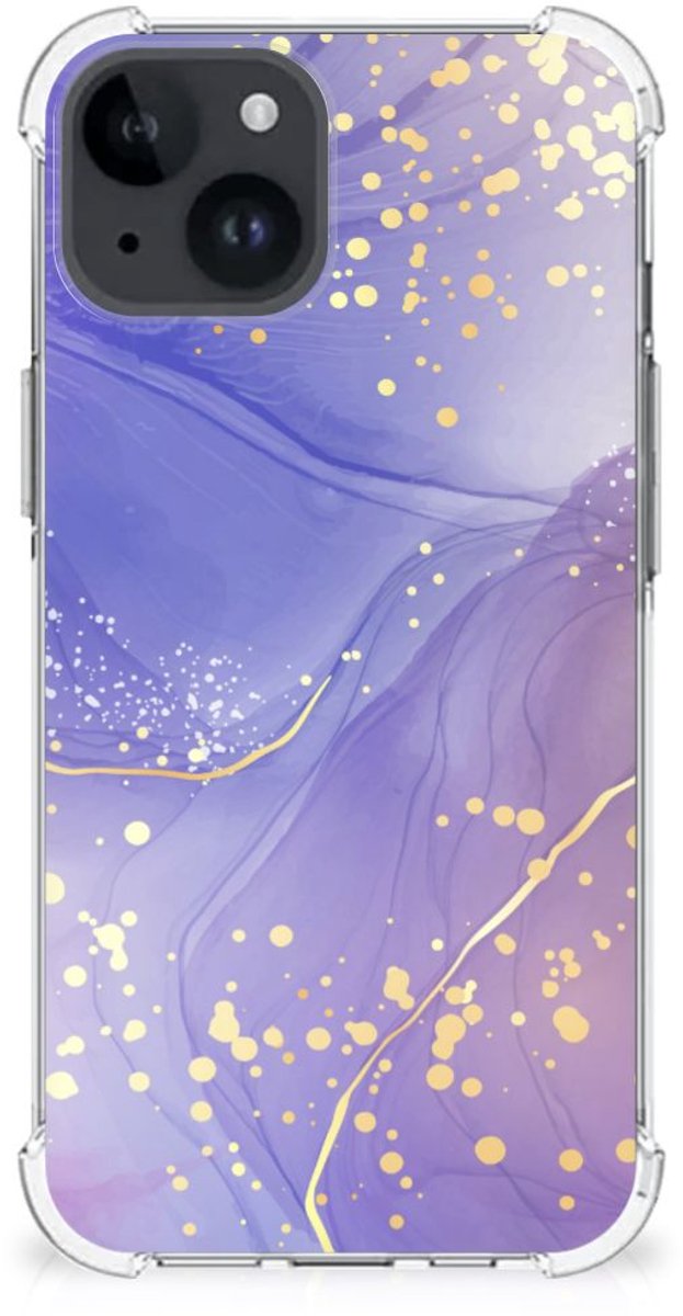 Back Cover voor iPhone 15 Watercolor Paars