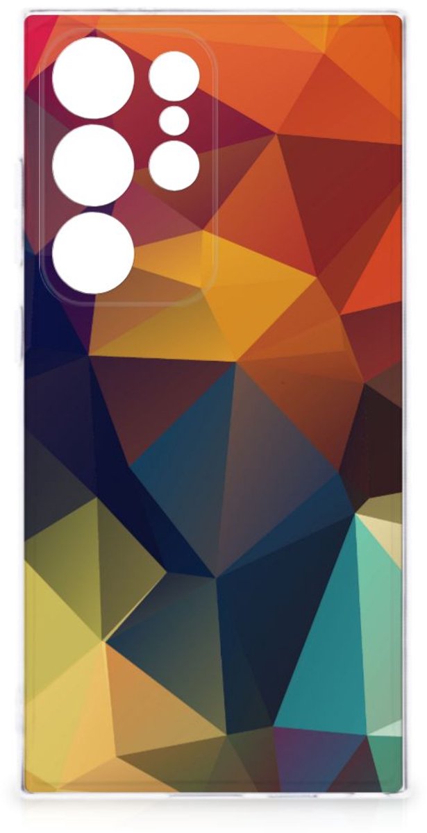 Samsung Galaxy S24 Ultra TPU Hoesje Polygon Color