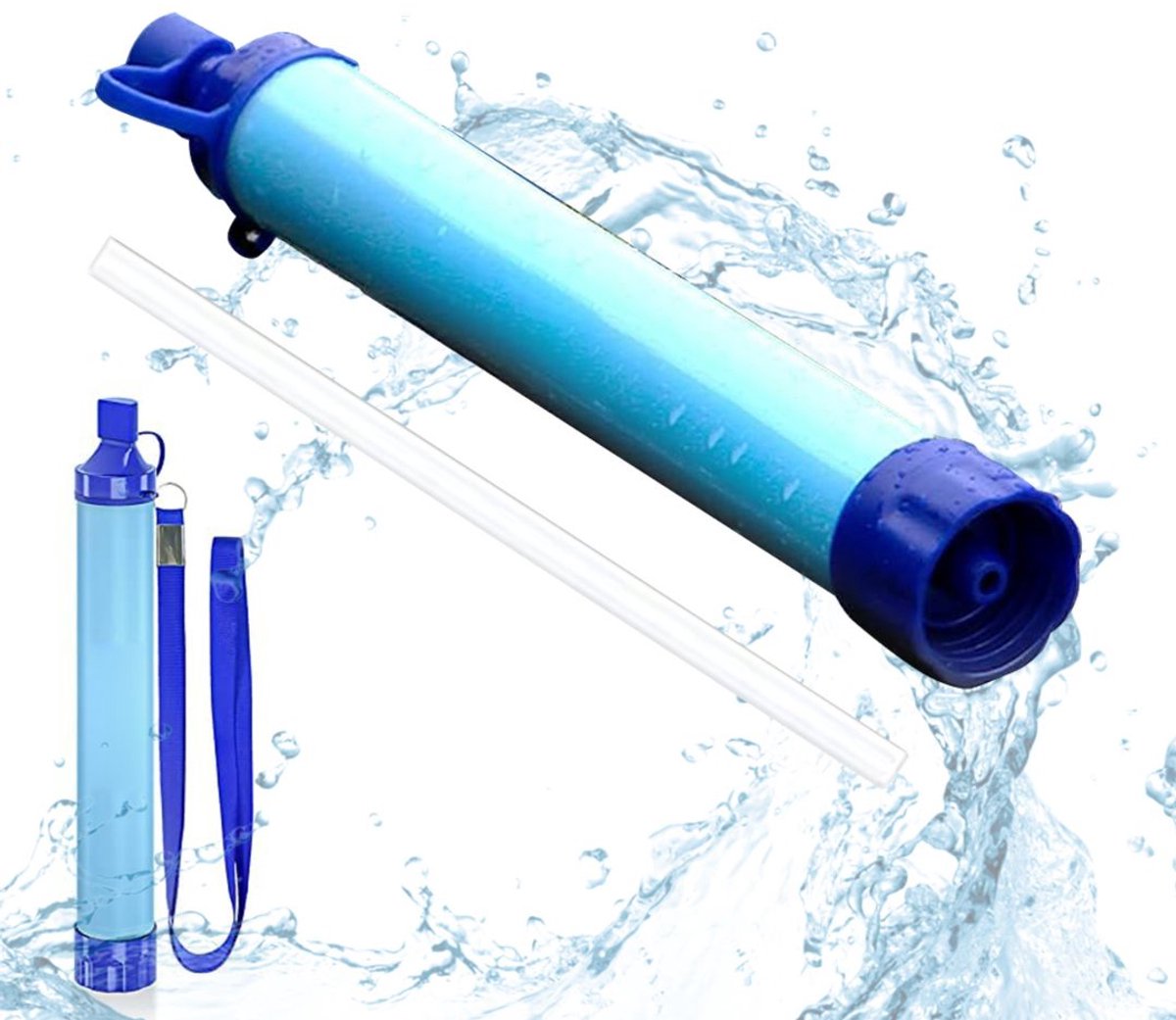 ApexArte® Waterfilter Survival - Noodpakket - Outdoor - Blauw