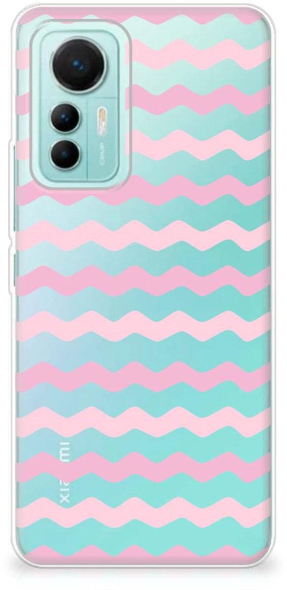 Xiaomi 12 Lite TPU bumper Waves Roze
