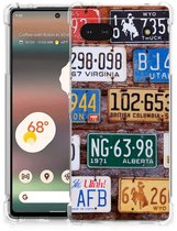 Google Pixel 6A Anti-shock Hoesje met foto Kentekenplaten