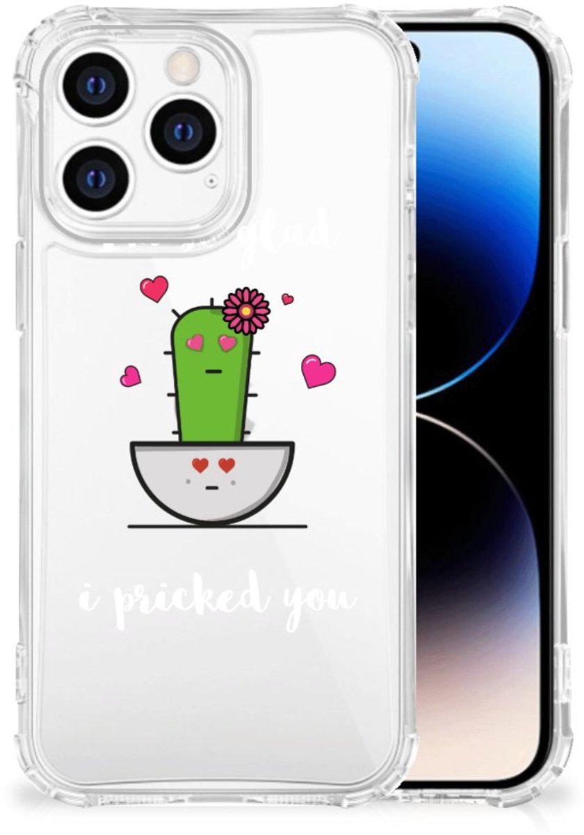 iPhone 14 Pro Stevig Bumper Hoesje Cactus Glad